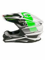 AIM Шлем кроссовый JK803 White/Green в Нижнем Новгороде