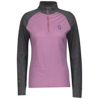 Scott Термокофта женская  Zip Defined Merino dark grey melange/cassis pink в Нижнем Новгороде