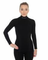Brubeck Футболка женская дл.рукав Wool Merino 78% Черный в Нижнем Новгороде