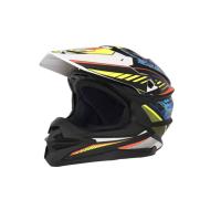 Desment Шлем кроссовый Raptor White-Yellow-Blue graphic в Нижнем Новгороде