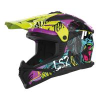LS2 Шлем MX708 Fast II Gorilla фиолетово-желтый в Нижнем Новгороде