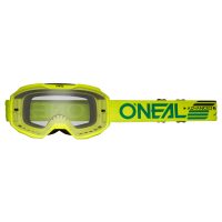 Oneal Маска кроссовая B-10 Solid V.24, желтый, прозрачные линзы Antifog, с защитой от уф лучей в Нижнем Новгороде