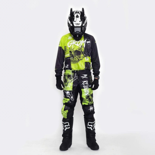 Grom Штаны кроссовые MX Religion lime в Нижнем Новгороде